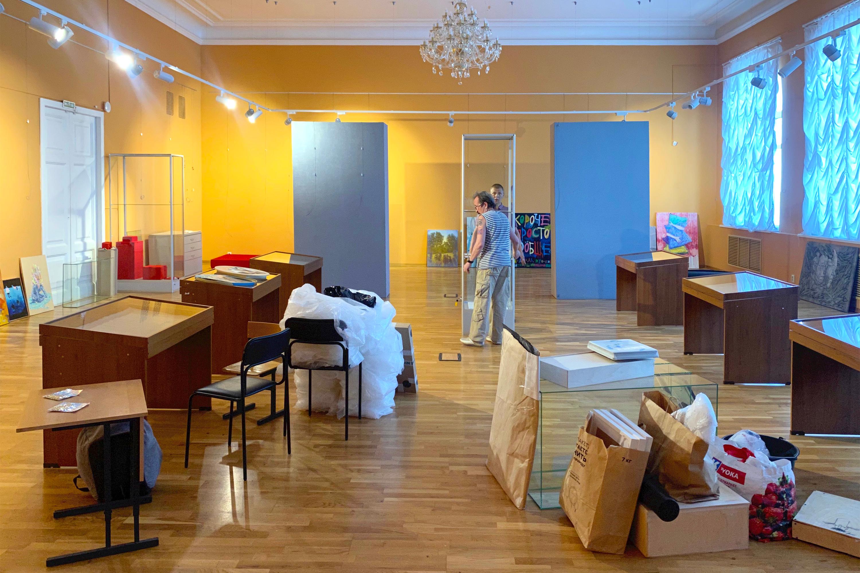 Первый день монтажа выставки (разметочный)